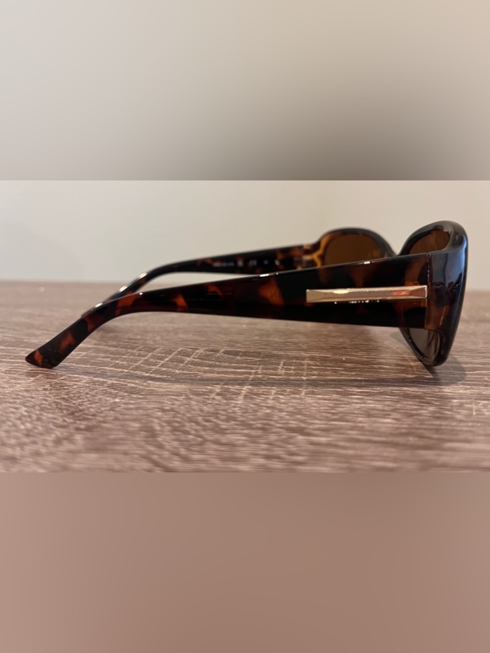 Anne Klein Tortoiseshell Oval Sunglasses - Brown Lenses - Picture 4 of 4